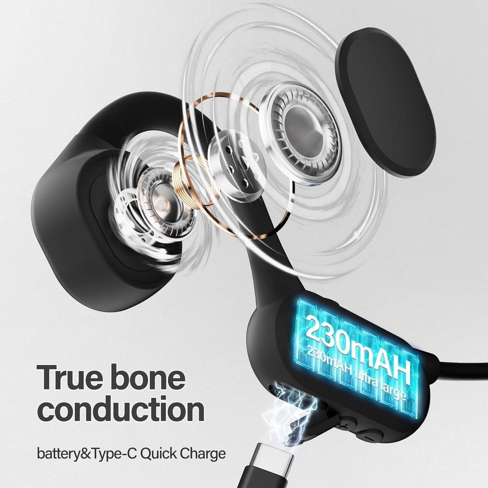 Bone Conduction Headphones Wireless Bluetooth 5.3‎ Open Ear Earphones - Picture 4 of 6